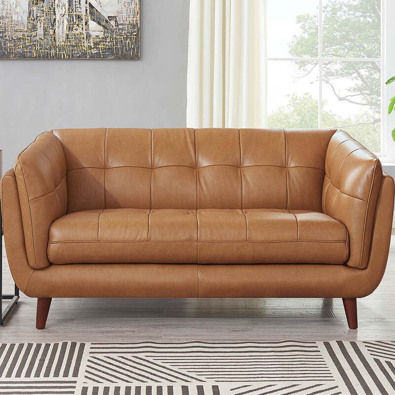 Solana Top Grain Leather Loveseat