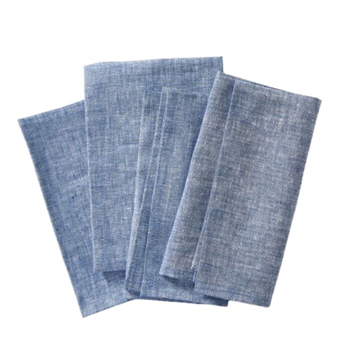 Solino Home 100% Pure Linen Dinner Napkins 20 x 20 Inch Set of 4 | Athena