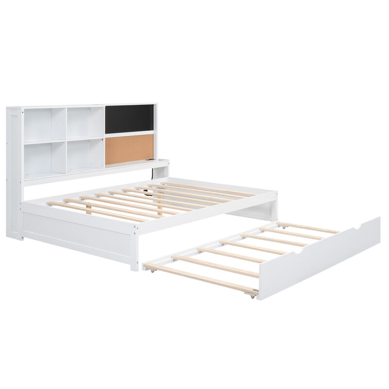 Merax Daybed with Storage Shelves and Blackboard