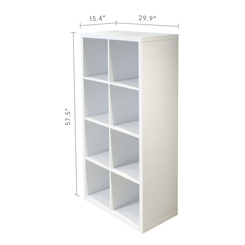 8-Cube Organizer with Open Back Shelves
