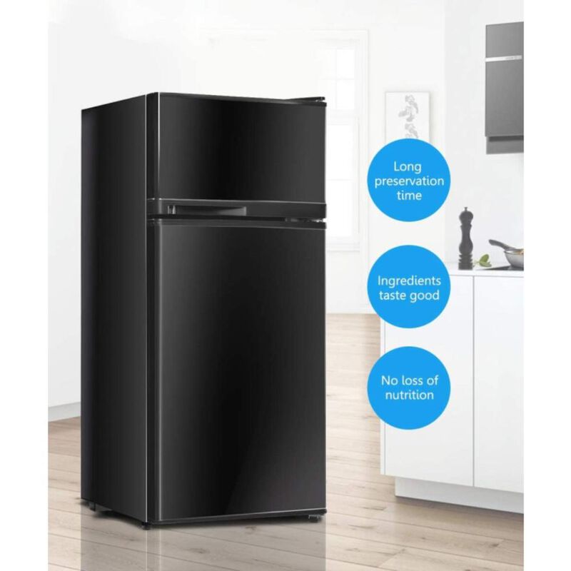 Costway 2 Doors Cold-rolled Sheet Compact Refrigerator