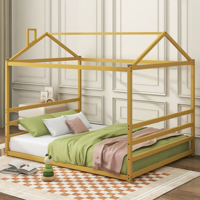 Merax Metal House Shape Platform Bed