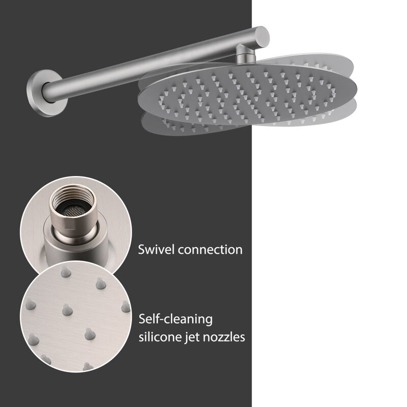 High Pressure Wall Mounted Shower With 5-Function Handheld Shower Head