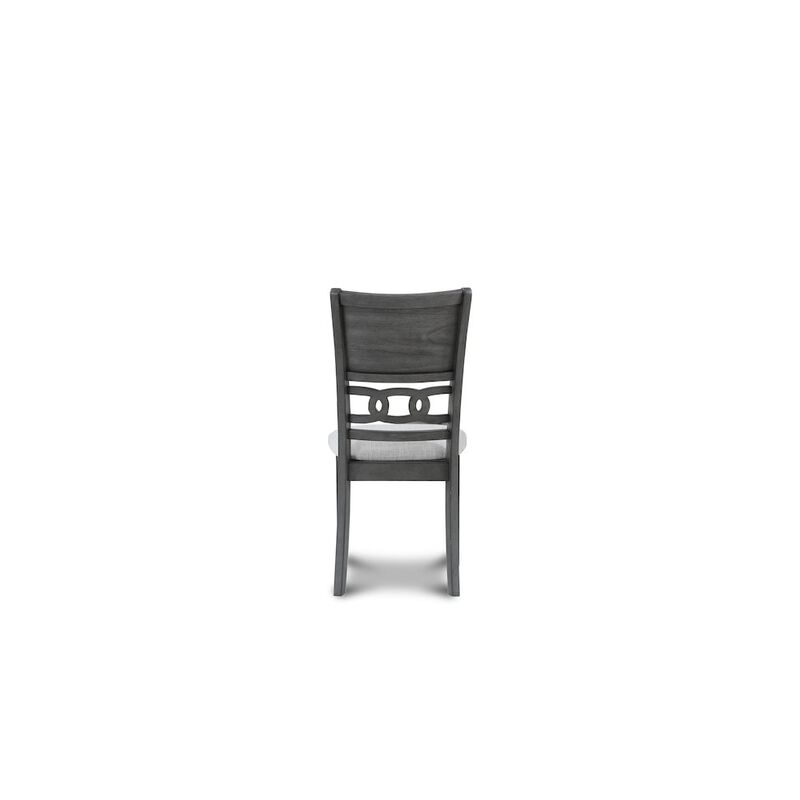 New Classic Furniture Gia Gray Wood Dining Chair with Fabric Seat (Set of 4)