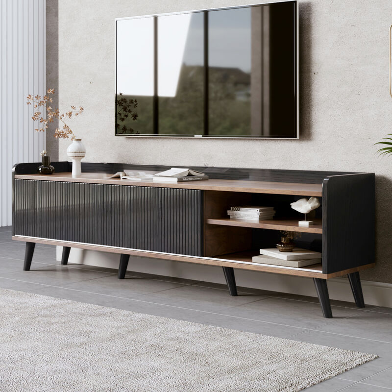 Merax Mid Century TV Stand with 2 Drawers