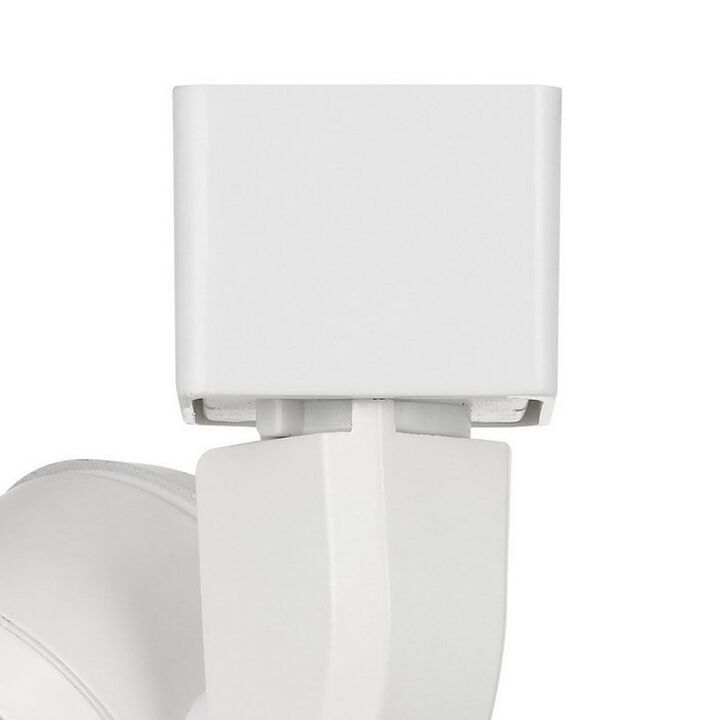 10W Integrated Metal and Polycarbonate LED Track Fixture, White and Blue - Benzara