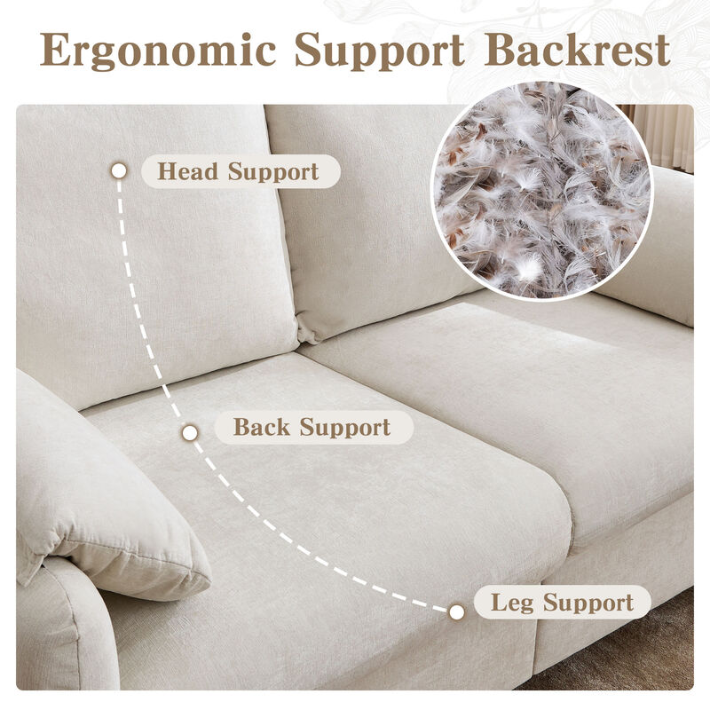 Merax Chenille 2-Seat Sofa for Living Room
