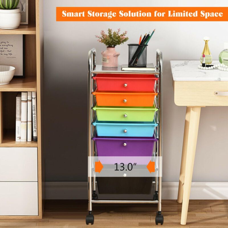 Hivvago 6 Drawers Rolling Storage Cart Organizer
