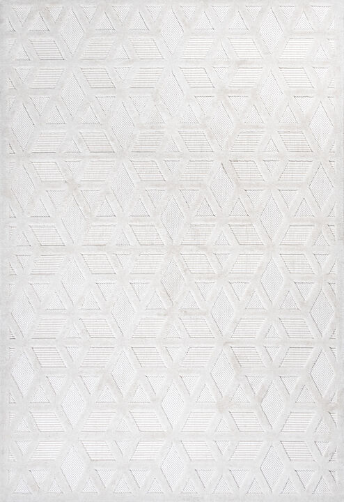 Talaia Neutral Geometric Indoor/Outdoor Area Rug