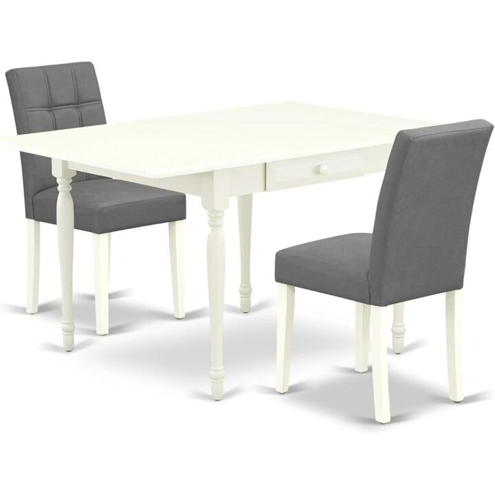 3 Piece Kitchen Table Set consists A Mid-Century Dining Table