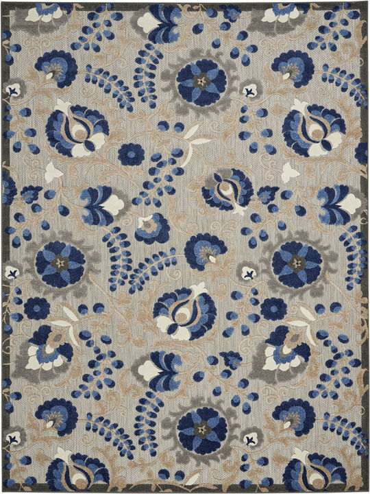 Aloha ALH17 Natural/Blue 6' x 9' Rug