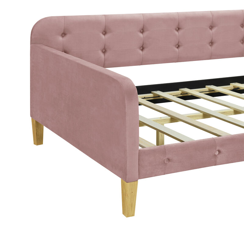 Merax Modern Upholstered Daybed with 4 Support Legs