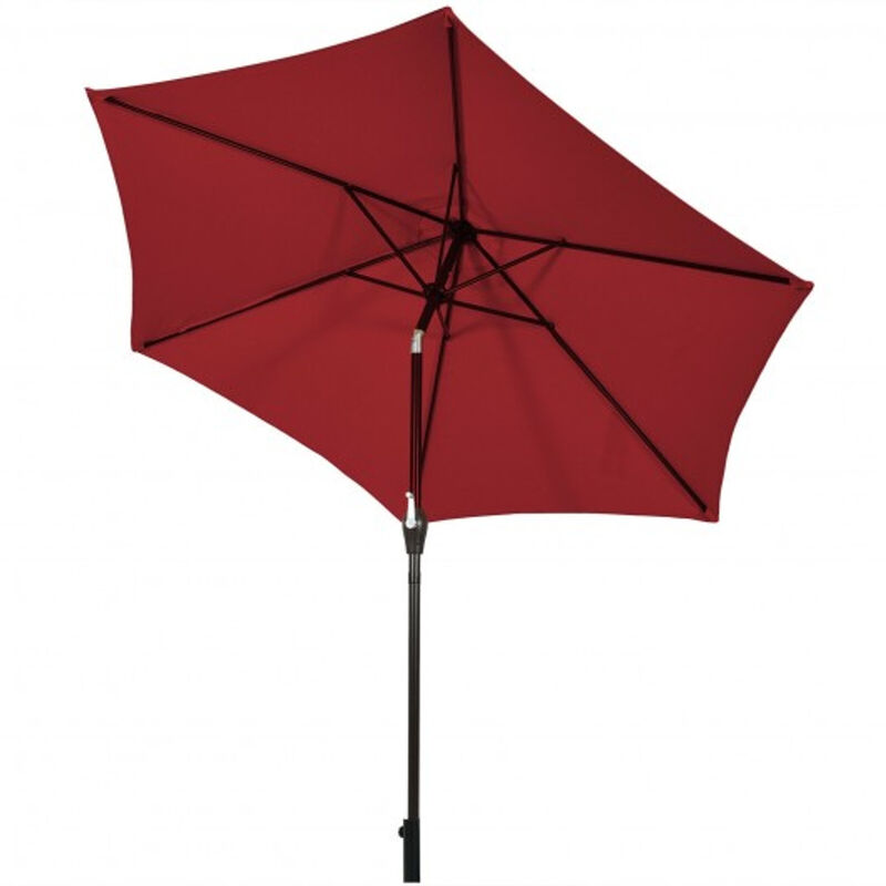 10 ft Outdoor Market Patio Table Umbrella Push Button Tilt Crank Lift