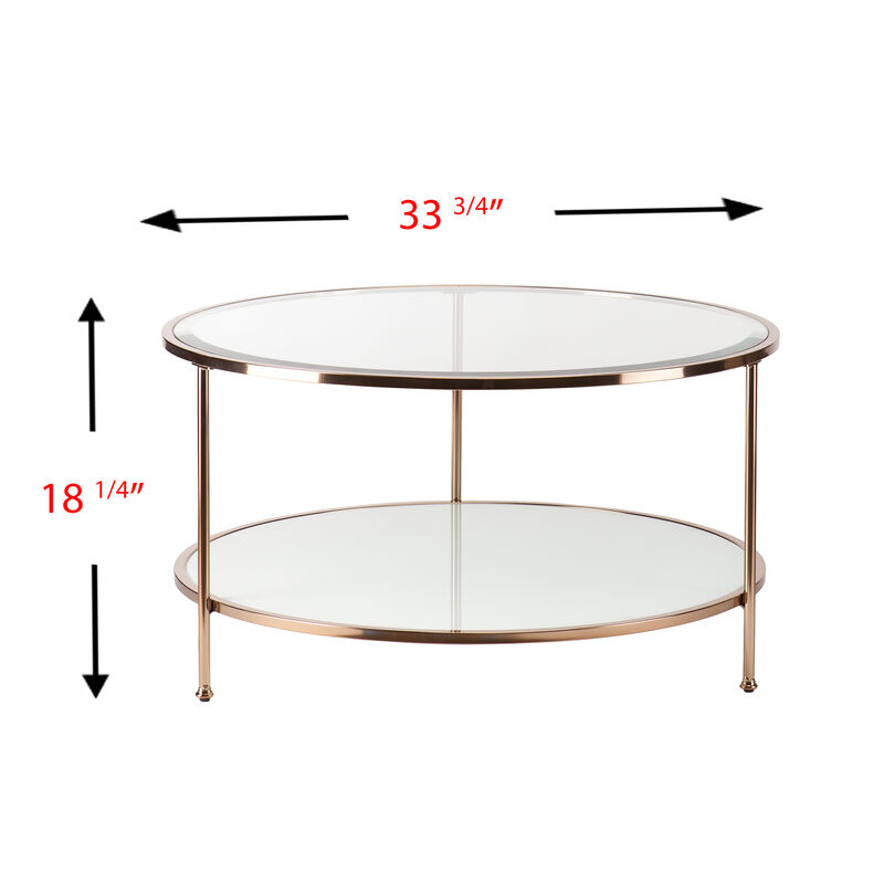 Ackerly Gold Round Cocktail Table