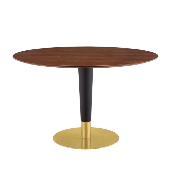 Modway - Zinque 47" Dining Table Gold Walnut