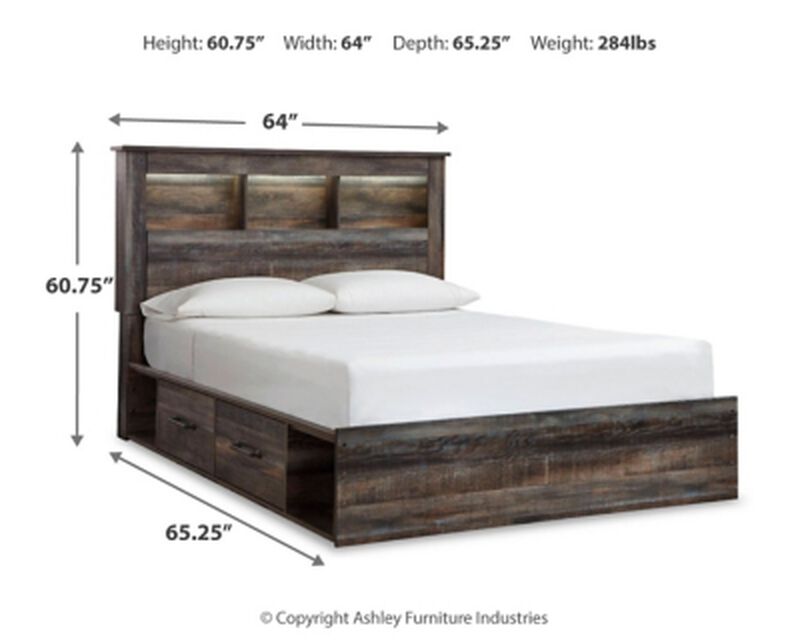 Drystan Queen Bookcase Bed