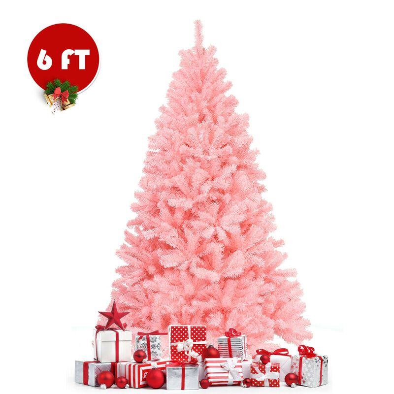 Artificial Hinged Spruce Full Christmas Tree with Foldable Stand for Convenient Storage and Festive Decor