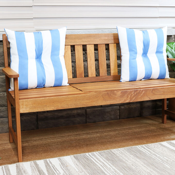 Sunnydaze Set of 2 19" Square Polyester Tufted Pillows