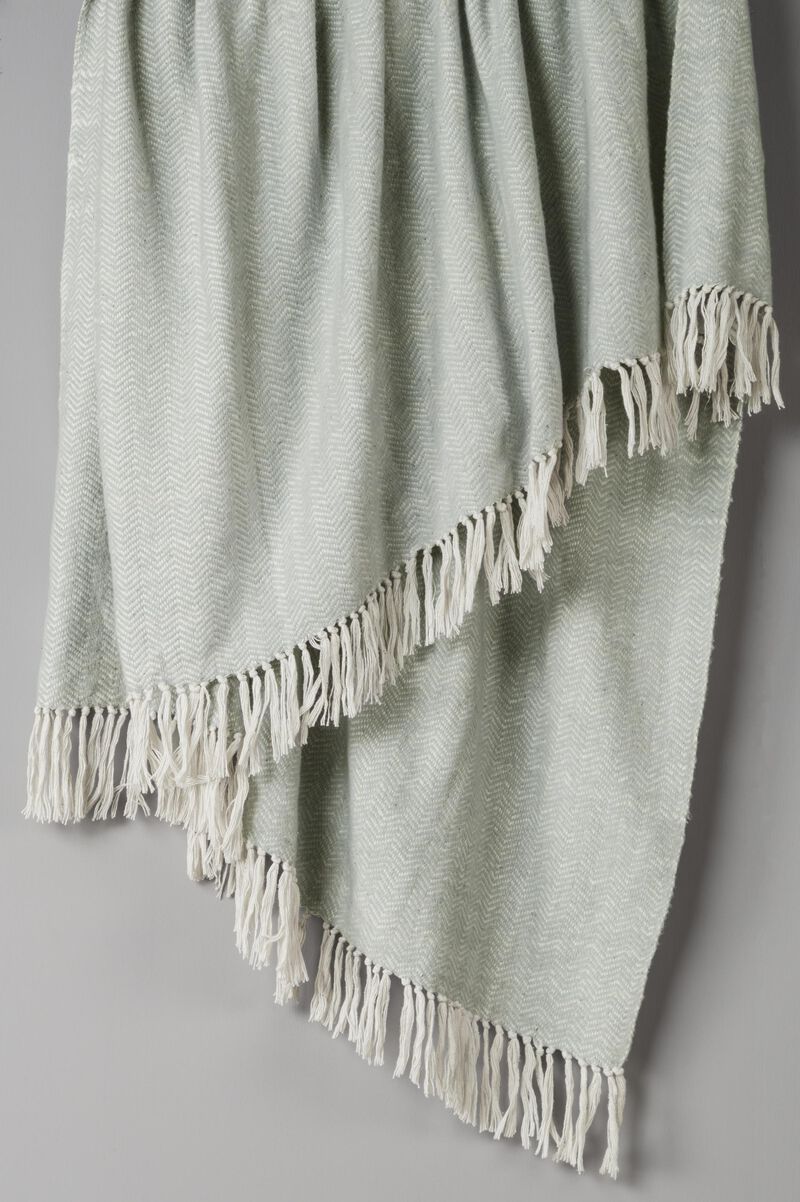 Light Gray/Ivory 50" x 60" Throw Blanket