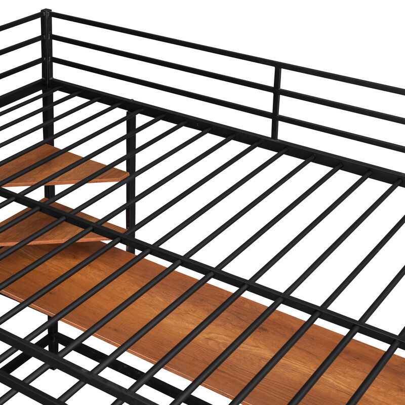 Merax Metal Loft Bed with Desk for Kids Teens Adults
