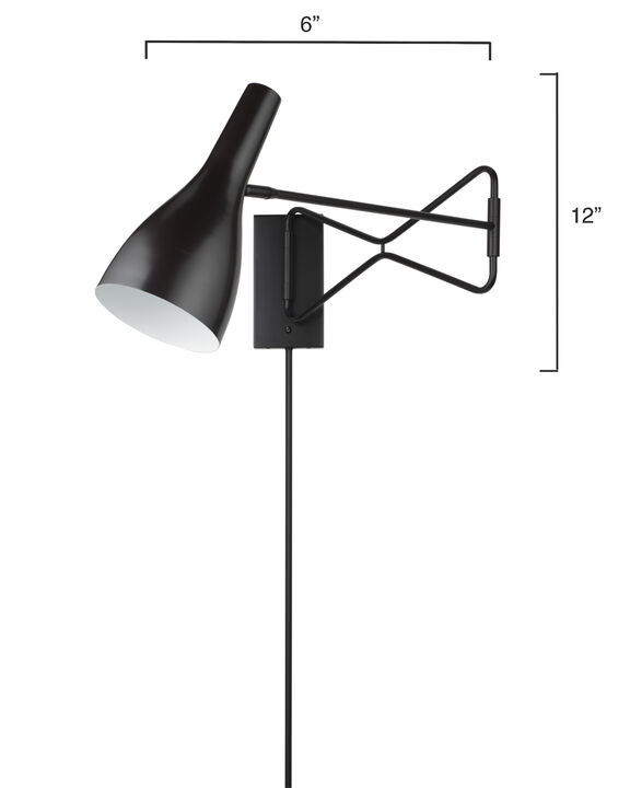 Lenz Swing Arm Wall Sconce, Bronze