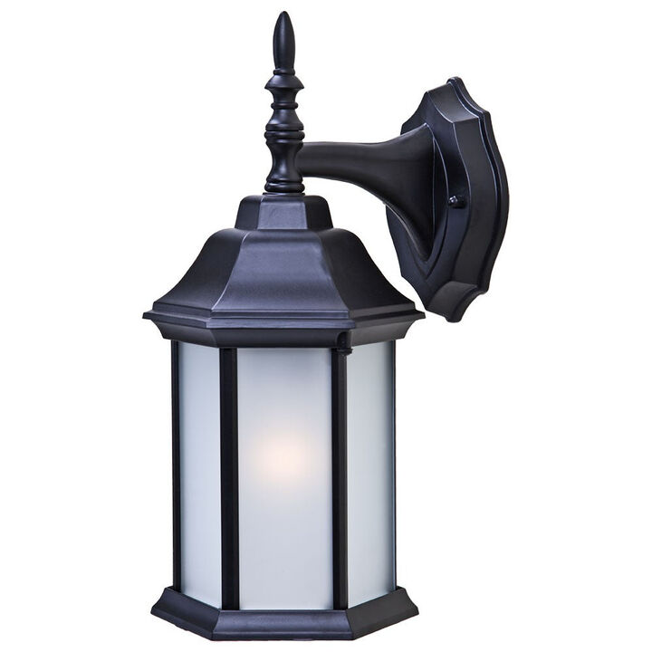 Hivvago Matte Black Frosted Glass Swing Arm Wall Light