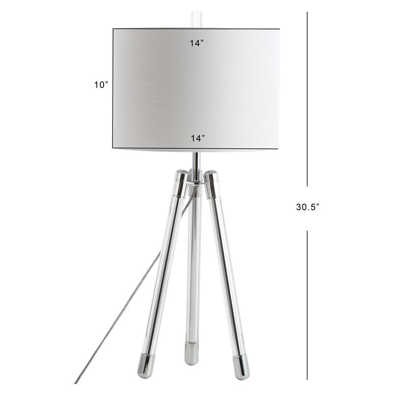 Wyman Surveyor's Tripod Crystal/Metal LED Table Lamp