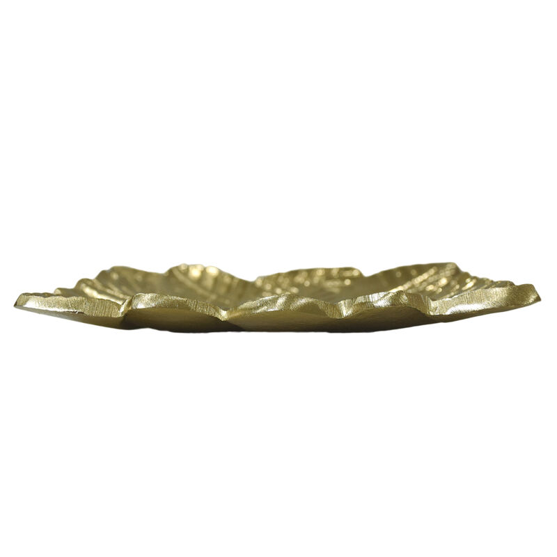 Handmade Decorative Bronze Color Coated 6.88 x 6.88 x 0.78 Inches Aluminium Tray 043AB BBH Home's