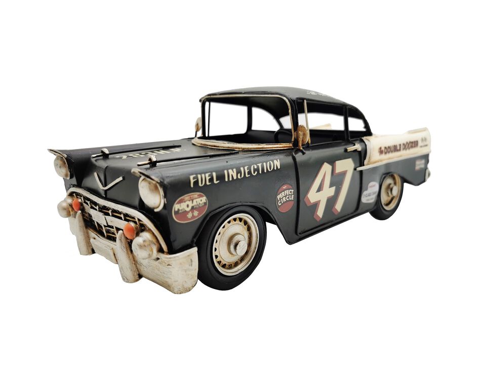 Black Classic Rally Car Metal Model