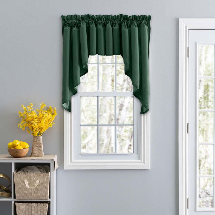Ellis Stacey 3"Rod Pocket High Quality Fabric Solid Color Window Lined Swag Set 126"x36" Harvest