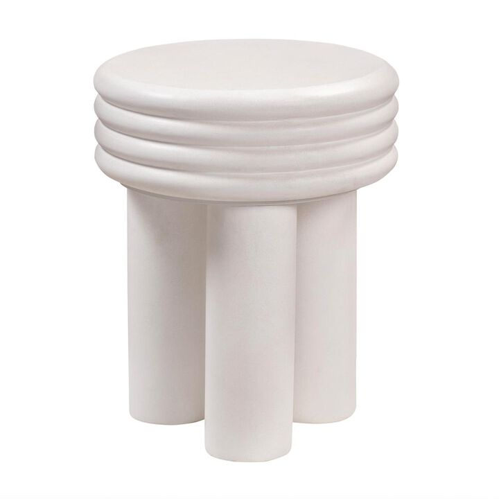 Belen Kox Glamorous Ivory Concrete Side Table, Belen Kox