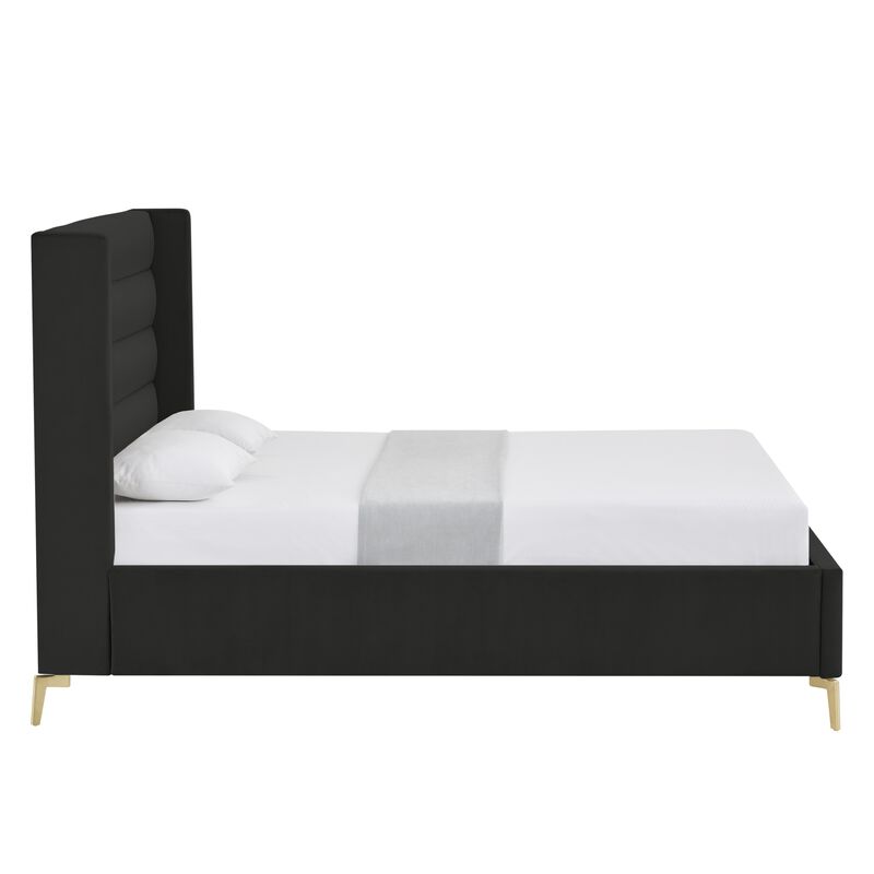 Inspired Home Ames Velvet Platform Bed