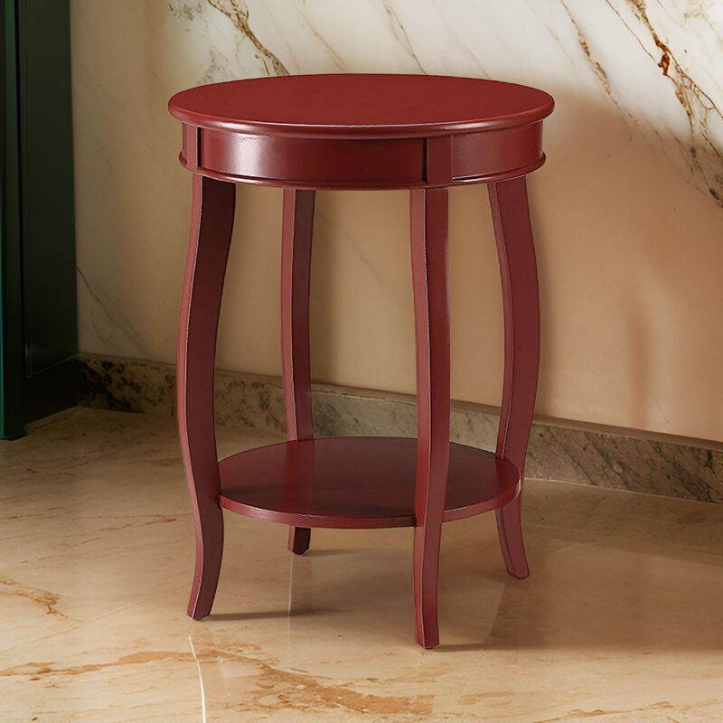 Trendy Side Table, Red-Benzara
