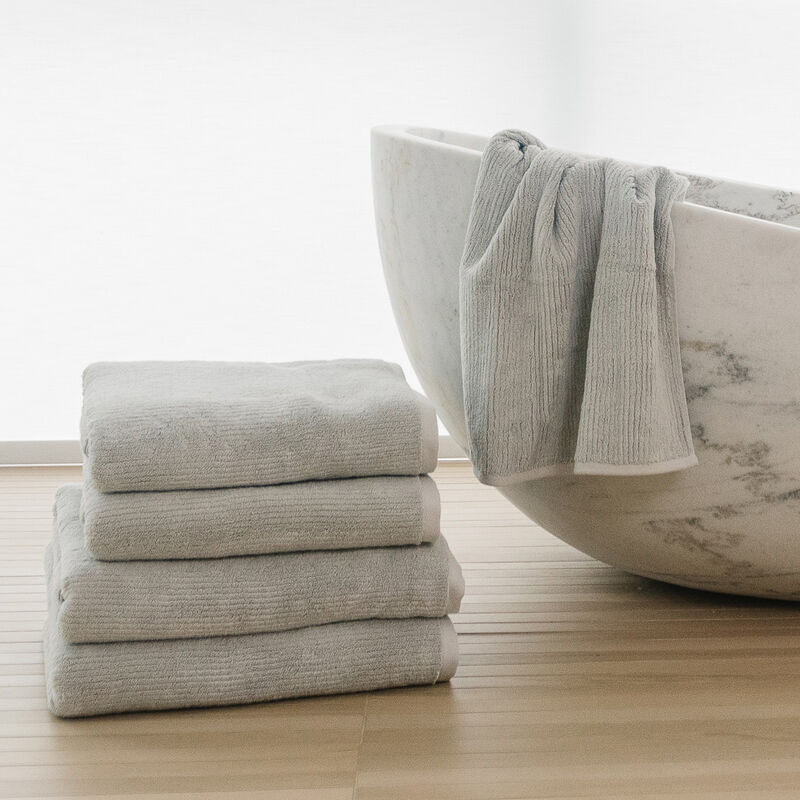Ribbed Terry Bath Towels