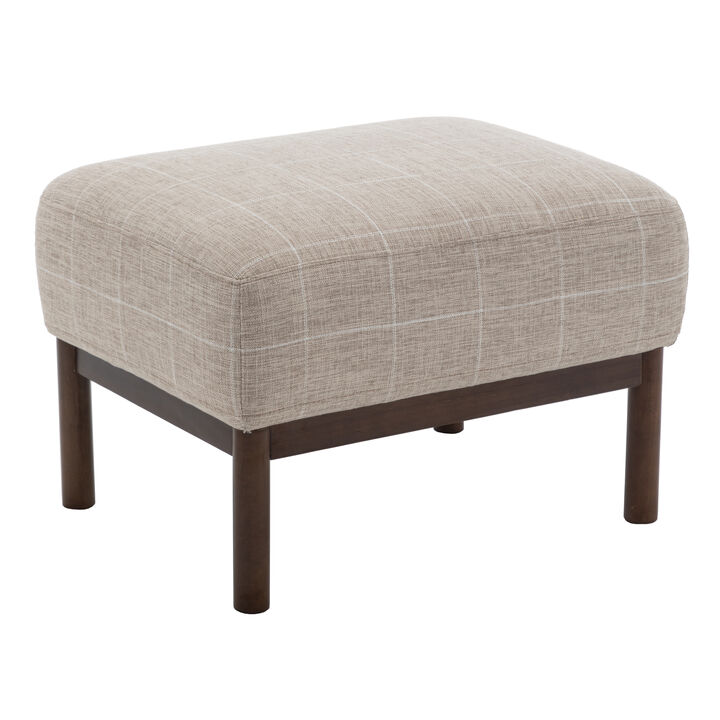 Churchill 25" Rectangle Pillowtop Ottoman - Cream Boucle Performance Fabric