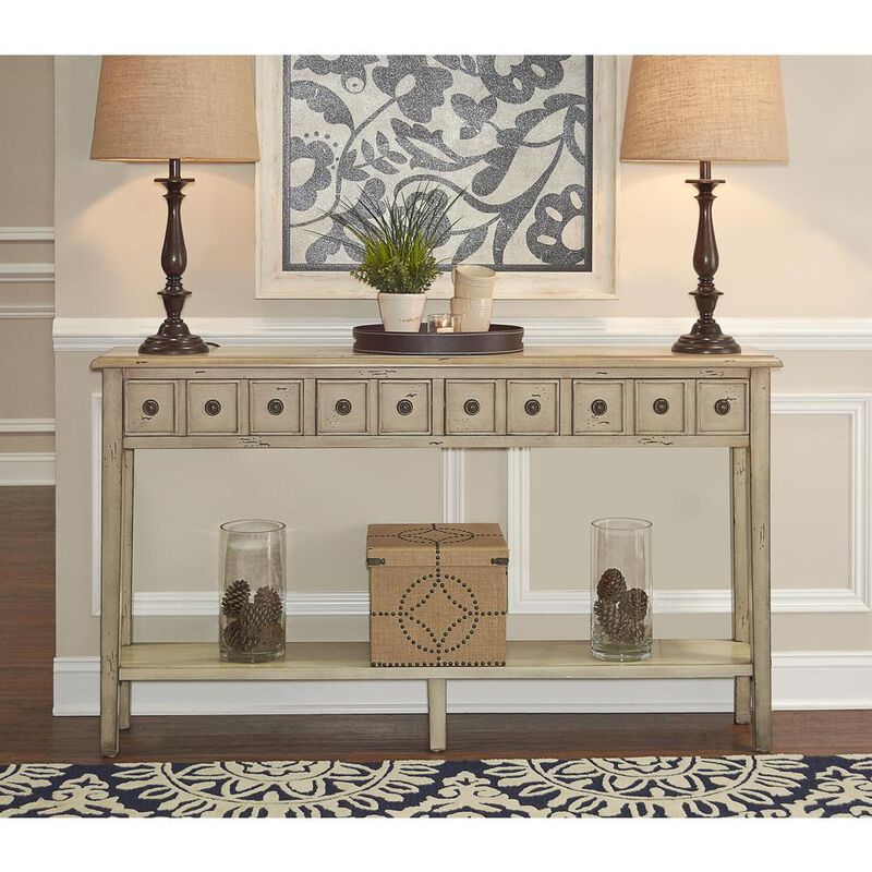 Powell Sadie Cream Long Console
