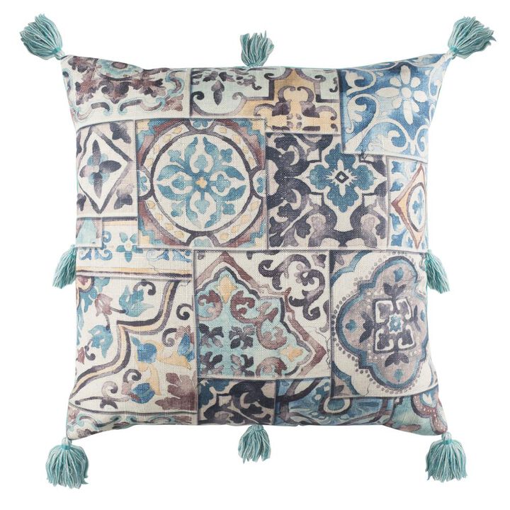 Belen Kox Vibrant Patchwork Throw Pillow, Belen Kox