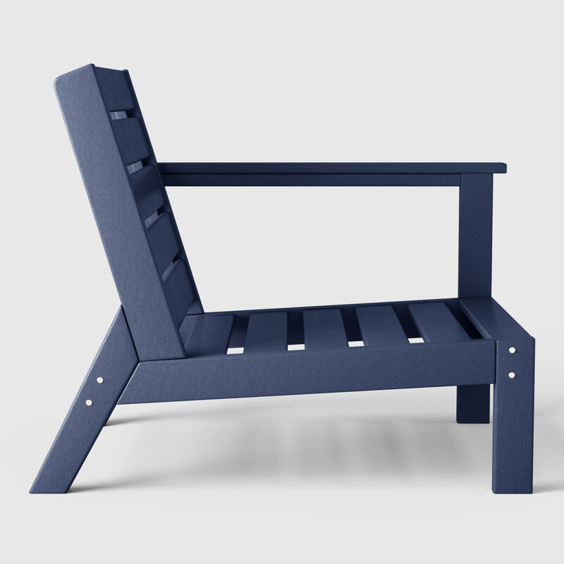 WestinTrends Outdoor Patio HDPE Right Arm Facing Deep Seating Corner Chair