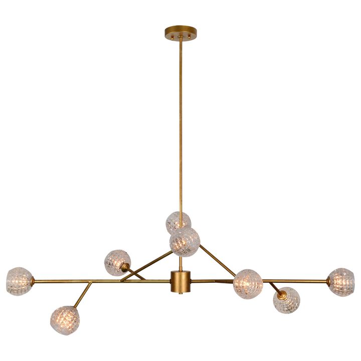 53" Antique Gold Contemporary Ceiling Pendant Light