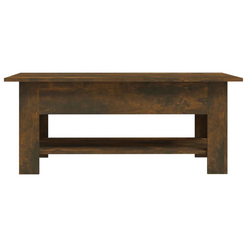 vidaXL Coffee Table Smoked Oak 40.2"x21.7"x21.7" Chipboard