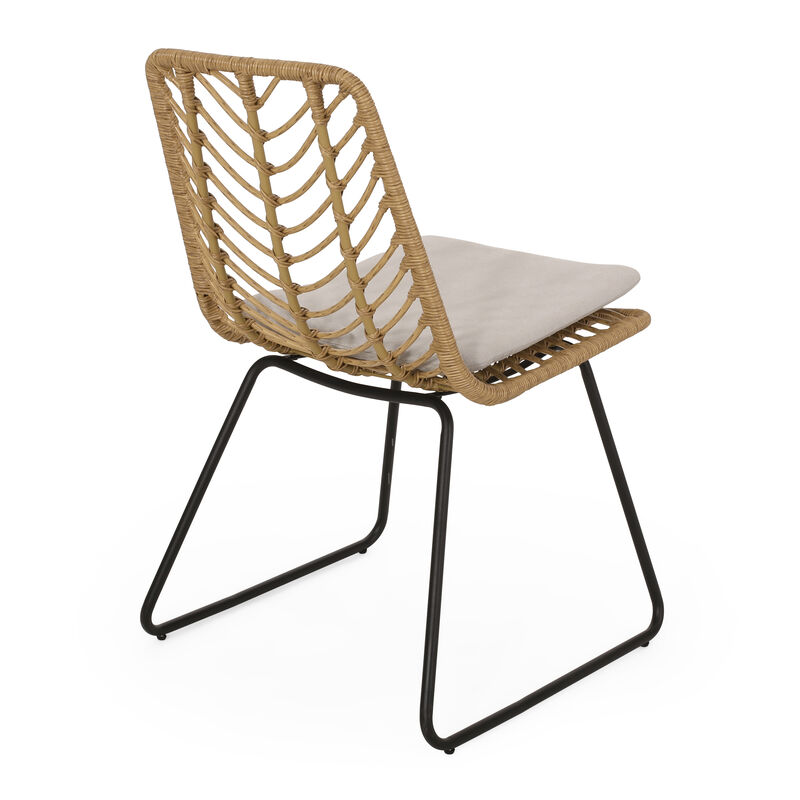 Merax Rattan Outdoor Indoor Dining Chairs 2 Pieces