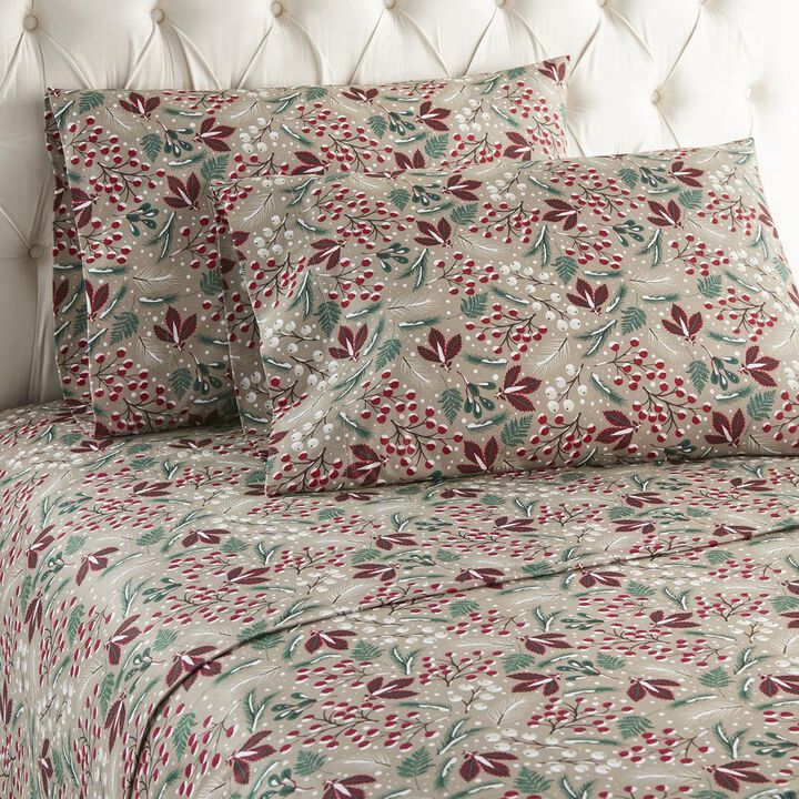 Micro Flannel Printed Deep-Pocket Sheet Set