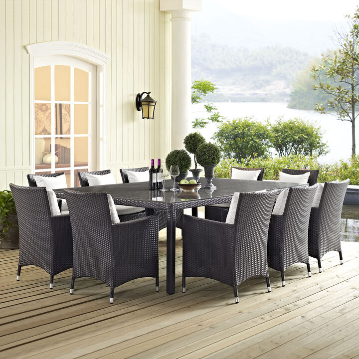Modway - Convene 90" Outdoor Patio Dining Table Espresso
