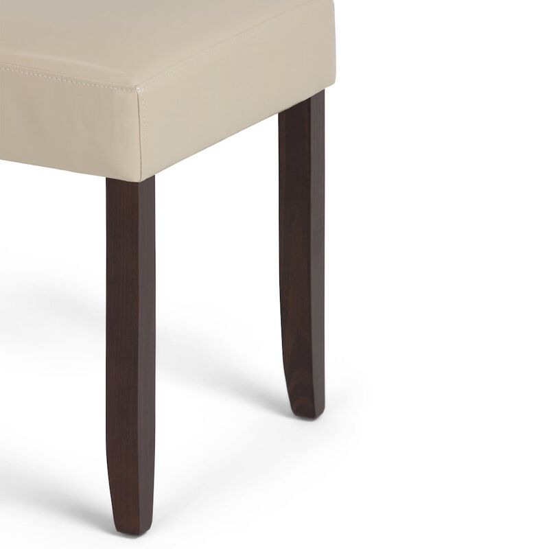 Simpli Home Acadian Solid Wood Parson Dining Chair (Set Of 2) In Satin Cream