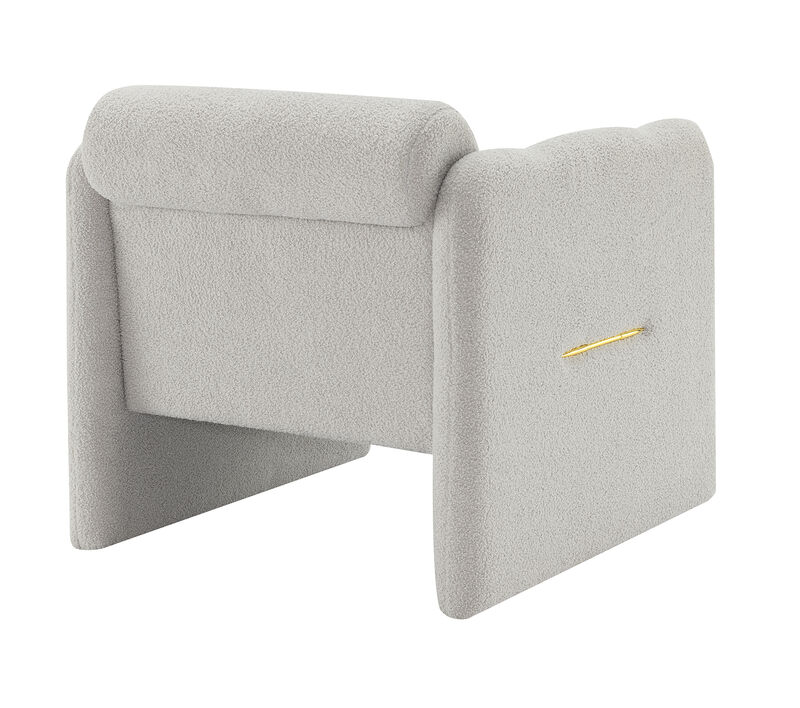 Merax Teddy Fabric Arm Chair Accent Chair for Primary Living Space