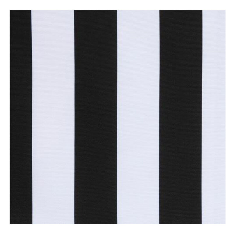 Commonwealth Outdoor Decor Coastal Stripe UV Protected Printed Top Panel With 8 Metal Grommets - 50"x96" - Black