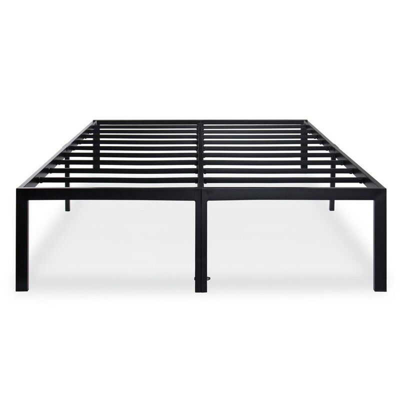 Hivvago Full 18-inch High Rise Heavy Duty Black Metal Platform Bed Frame