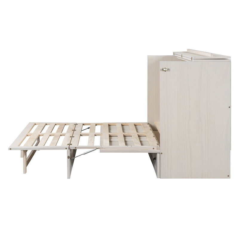 Merax Murphy Bed Cabinet with A Large Drawer