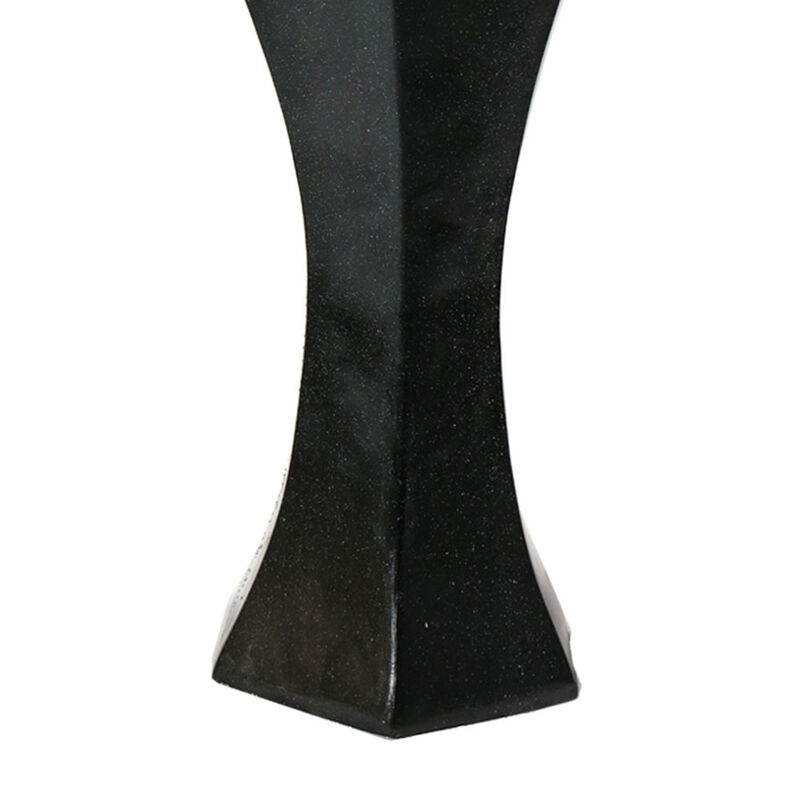 Sunnydaze Black Pedestal/Ball Solar Fountain with Battery/LED Light - 31 in