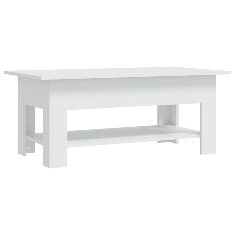 vidaXL Coffee Table White 40.2"x21.7"x21.7" Chipboard